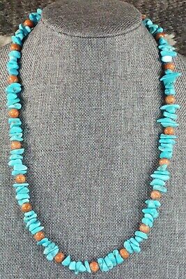 Turquoise, Spiny Oyster & Sterling Silver Necklace - Navajo