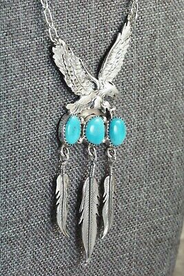 Turquoise & Sterling Silver Necklace - Genevieve Frank