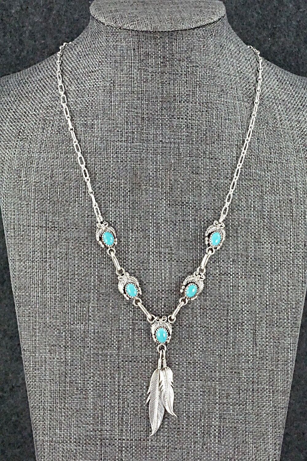 Turquoise & Sterling Silver Necklace - Verley Betone