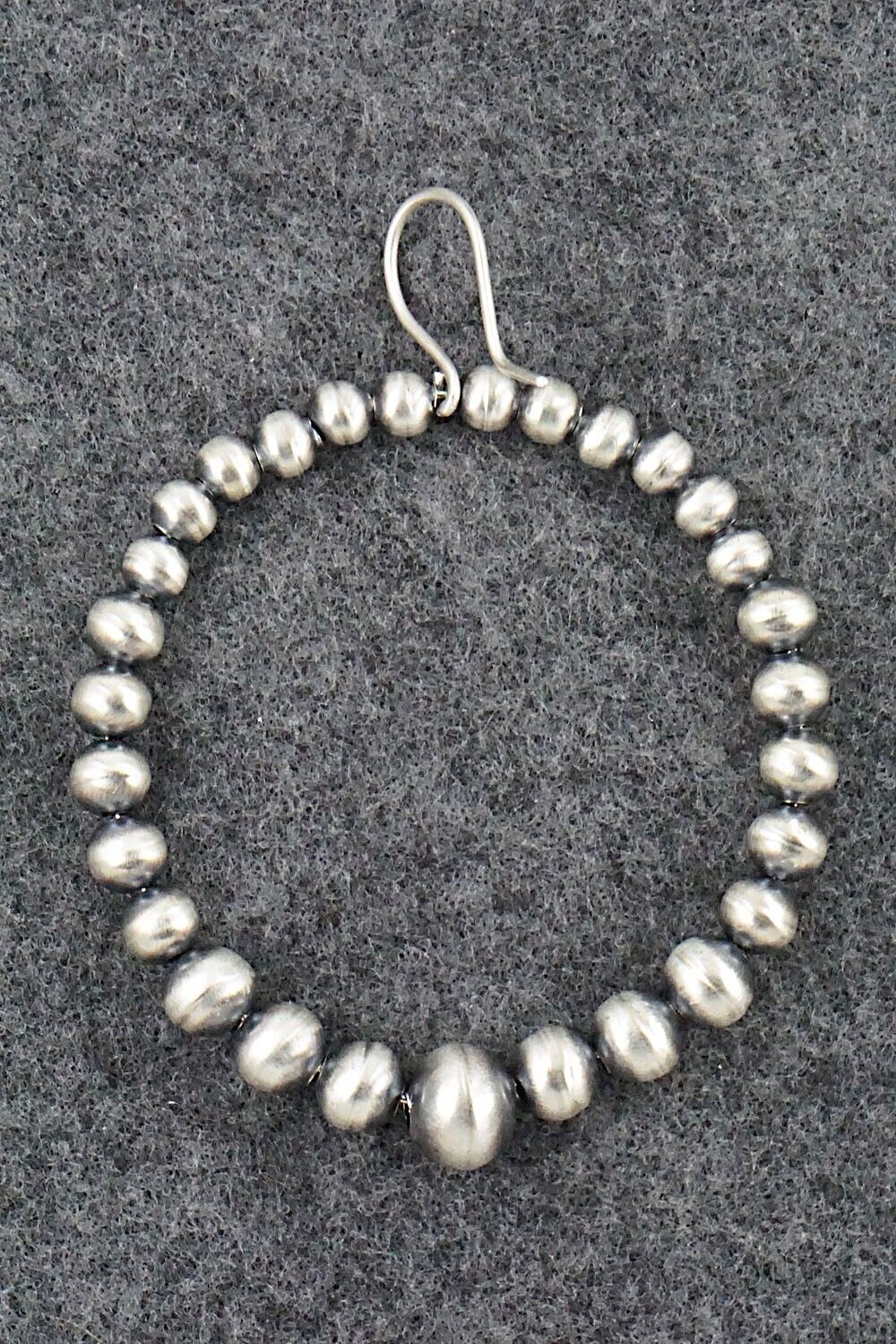 Sterling Silver Navajo Pearl Earrings - Amanda Larry