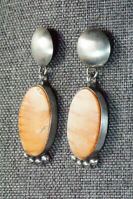 Spiny Oyster and Sterling Silver Earrings - Selina Warner - High Lonesome Trading