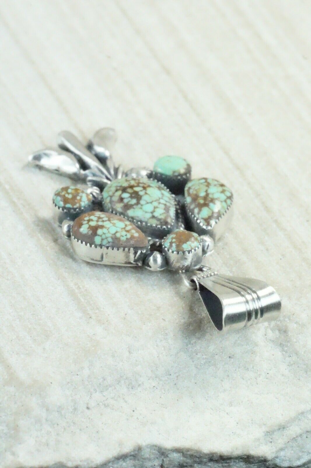 Turquoise and Sterling Silver Pendant - Bobby Platero