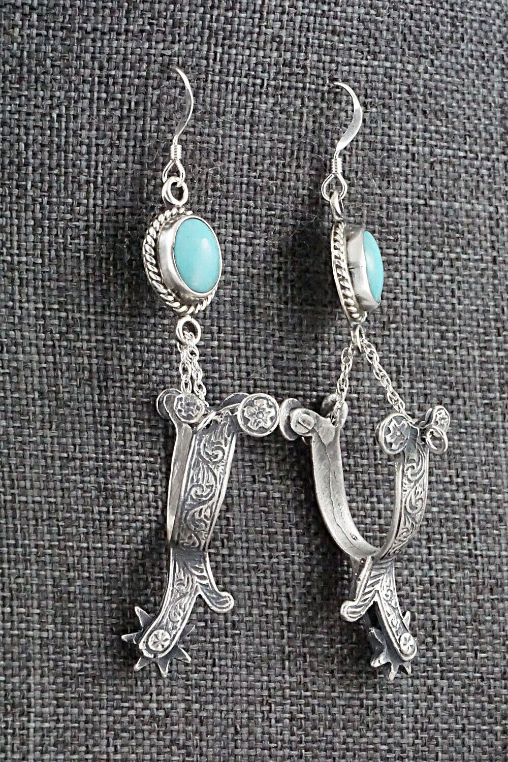 Turquoise & Sterling Silver Earrings - Annie Spencer