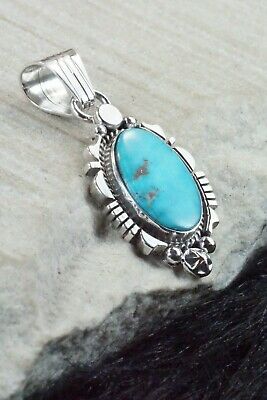 Turquoise and Sterling Silver Pendant - Daniel Benally