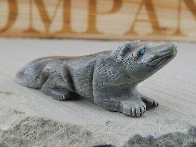Wolf Zuni Fetish - Tony Mackel - Zuni Wolf Carving - Native American - High Lonesome Trading