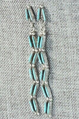 Turquoise & Sterling Silver Earrings - Zuni