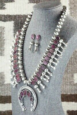 Spiny Oyster & Sterling Silver Squash Blossom Set - Selina Warner - High Lonesome Trading