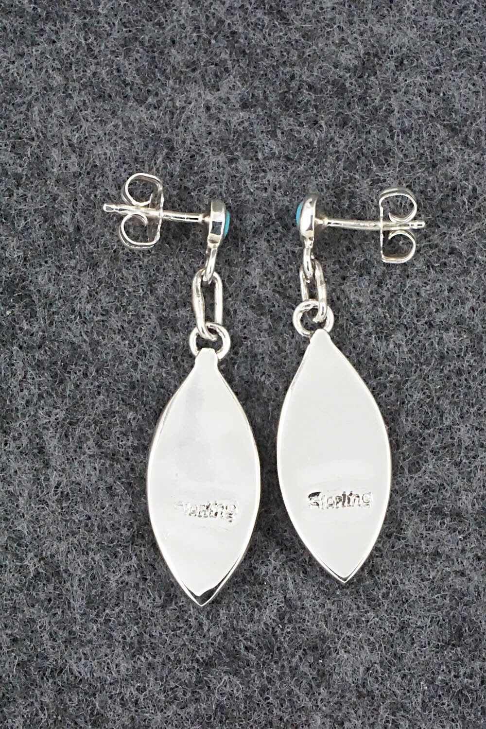Turquoise & Sterling Silver Earrings - Orena Leekya