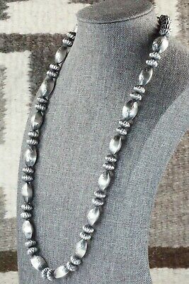 Sterling Silver Navajo Pearl Necklace - Preston Haley - High Lonesome Trading