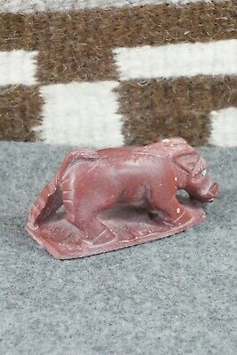 Boar Zuni Fetish Carving - Derrick Kaamasee