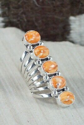 Spiny Oyster & Sterling Silver Ring - Thomas Yazzie - Size 6