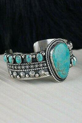 Navajo Turquoise & Sterling Silver Bracelet - Myron Etsitty - High Lonesome Trading