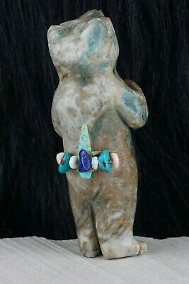 Bear Zuni Fetish Carving - Narren Bowannie - High Lonesome Trading