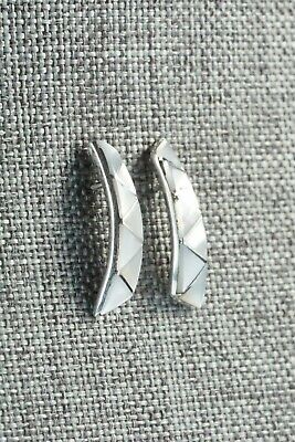Mother of Pearl & Sterling Silver Earrings - Eldrick Seoutewa