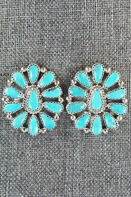 Turquoise & Sterling Silver Earrings - Alicia Wilson