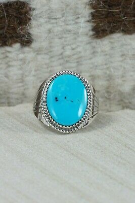 Navajo Turquoise and Sterling Silver Ring - Bobby Platero - 10.25