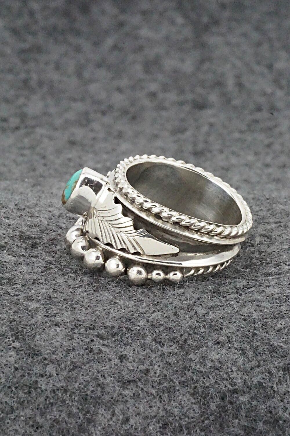 Turquoise & Sterling Silver Ring - Tom Lewis - Size 7