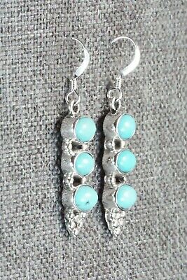 Turquoise & Sterling Silver Earrings - Gary Shorty