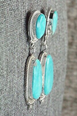Turquoise & Sterling Silver Earrings - Verley Betone