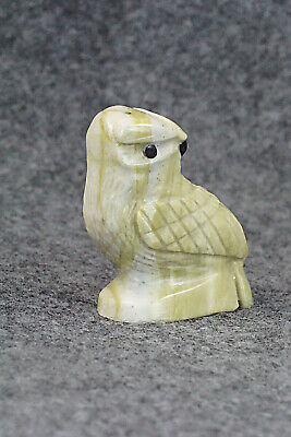 Owl Zuni Fetish Carving - Edison Bobelu