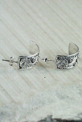 Sterling Silver Floral Earrings - Tom Dinesto