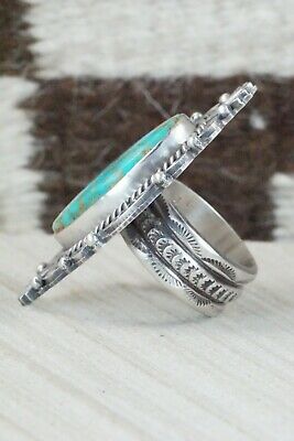 Royston Turquoise and Sterling Silver Ring - Michael Calladitto - Size 10.5