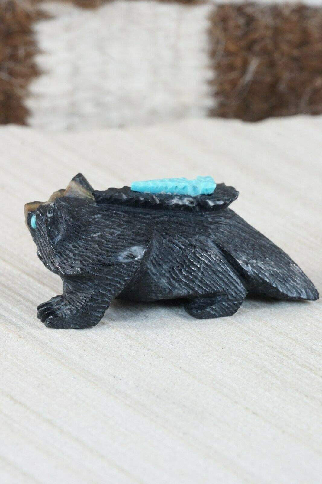 Badger Zuni Fetish Carving - Alvin Haloo - High Lonesome Trading