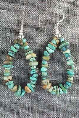 Turquoise & Sterling Silver Earrings - Navajo