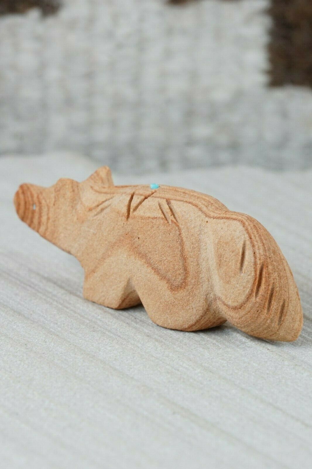 Wolf Zuni Fetish Carving - Brandon Phillips - High Lonesome Trading