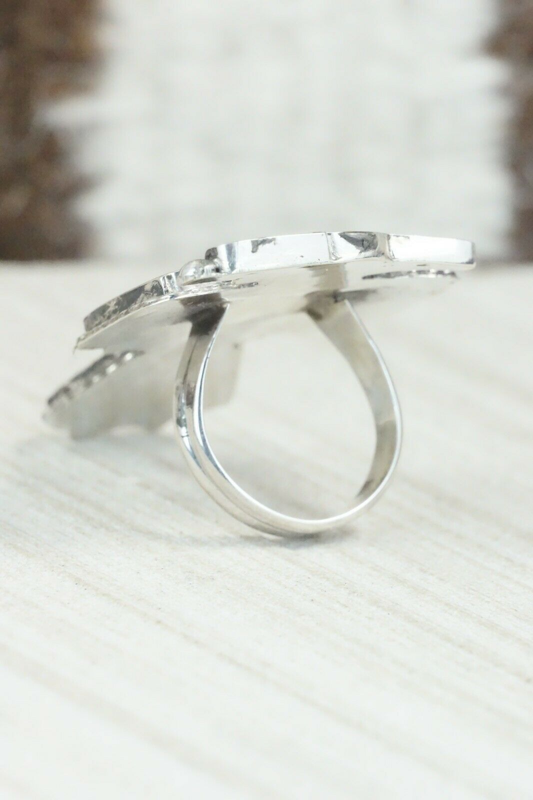 Multi Stone & Sterling Silver Inlay Ring - Delgar Cellicion - Size 5.75