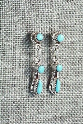 Turquoise & Sterling Silver Earrings - Audrey Gchachu