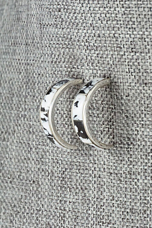 White Buffalo & Sterling Silver Earrings - Claresse Kylestewa