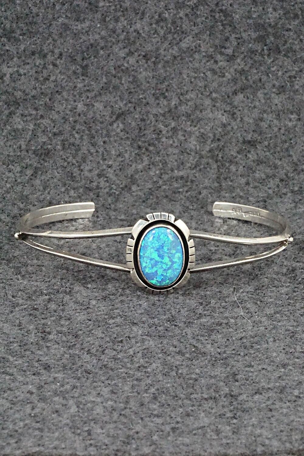 Opalite & Sterling Silver Bracelet - Amos Begay