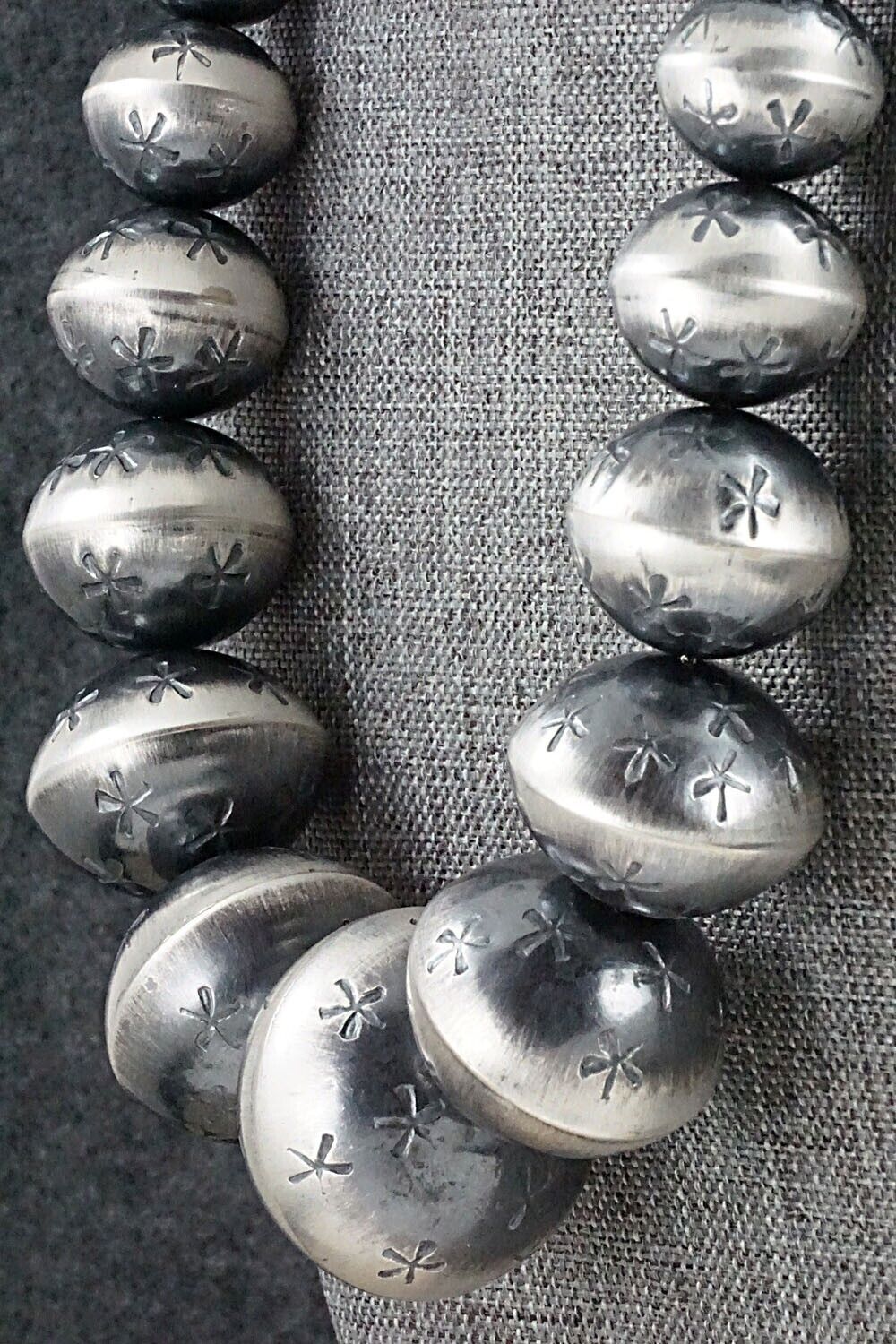 Navajo Pearl Sterling Silver Necklace Set - Preston Haley