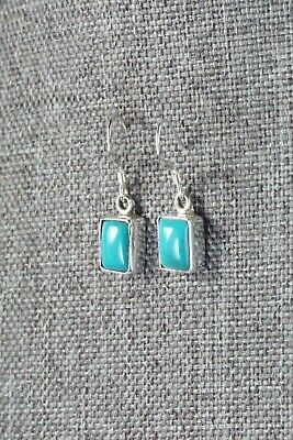 Turquoise & Sterling Silver Earrings - Lee Shorty