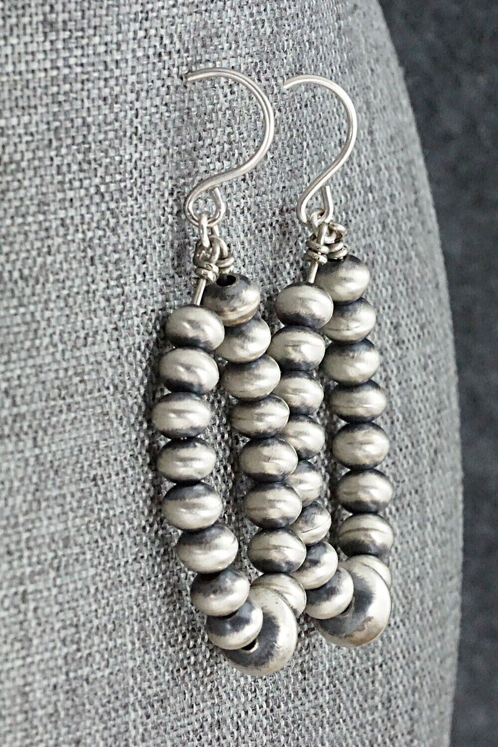 Sterling Silver Navajo Pearl Earrings - Jan Mariano