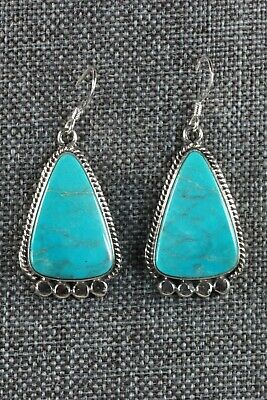 Navajo Turquoise & Sterling Silver Earrings - Sharon McCarthy - High Lonesome Trading