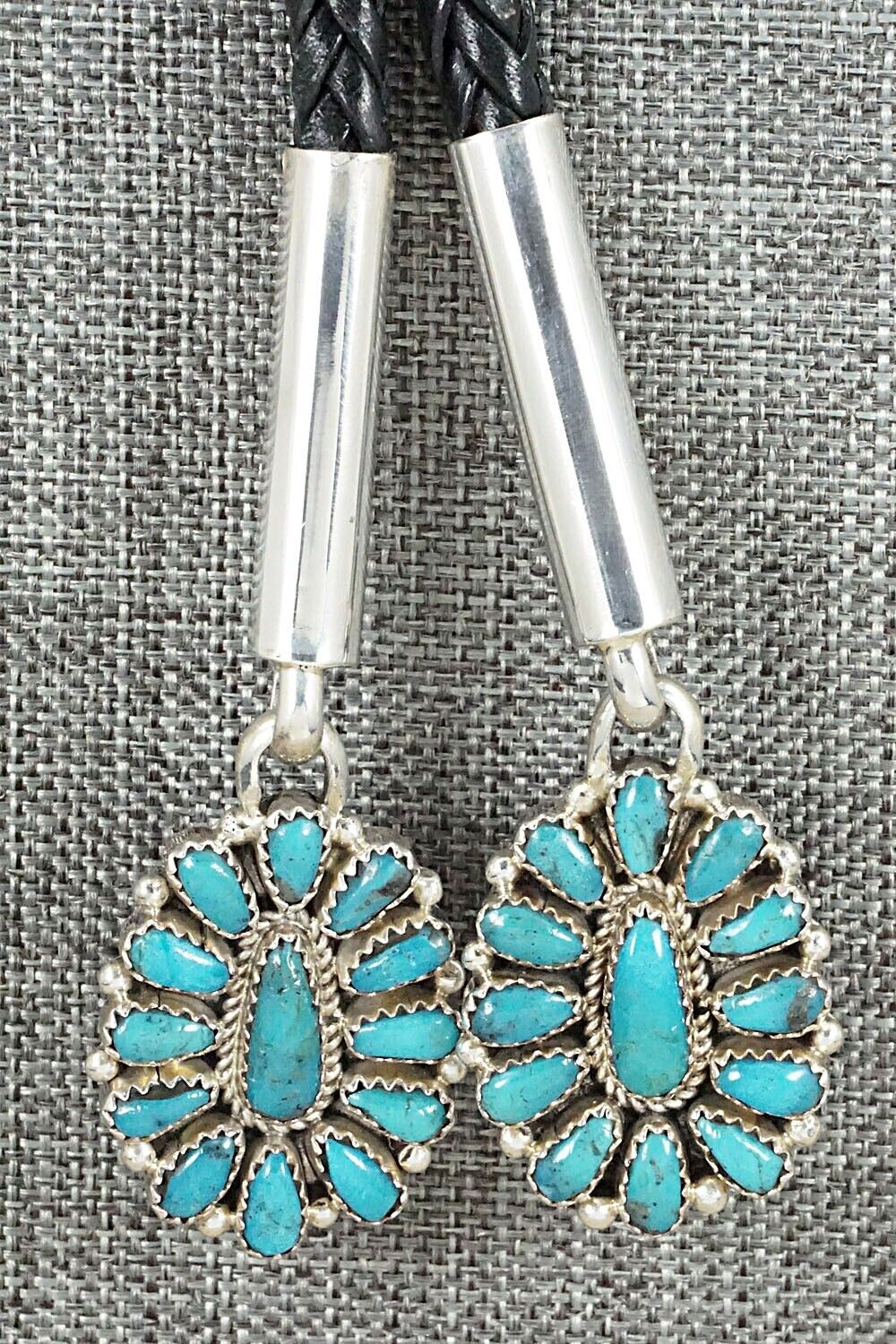 Turquoise & Sterling Silver Bolo Tie - Jaz Wilson