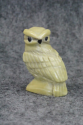 Owl Zuni Fetish Carving - Edison Bobelu