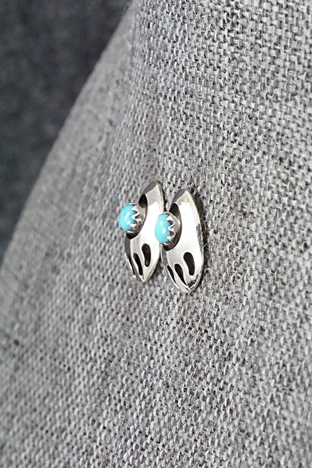 Turquoise & Sterling Silver Earrings - Gaynell Parker