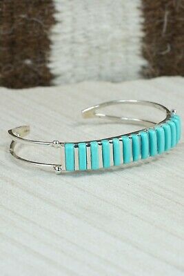 Zuni Turquoise & Sterling Silver Bracelet - Fredrick & Denise Siutza