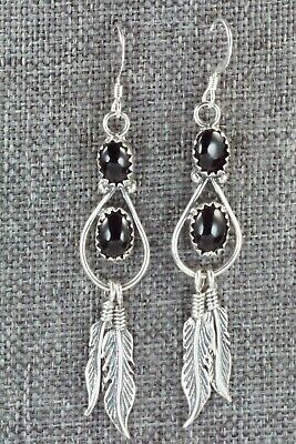 Onyx and Sterling Silver Earrings - Sadie Jim
