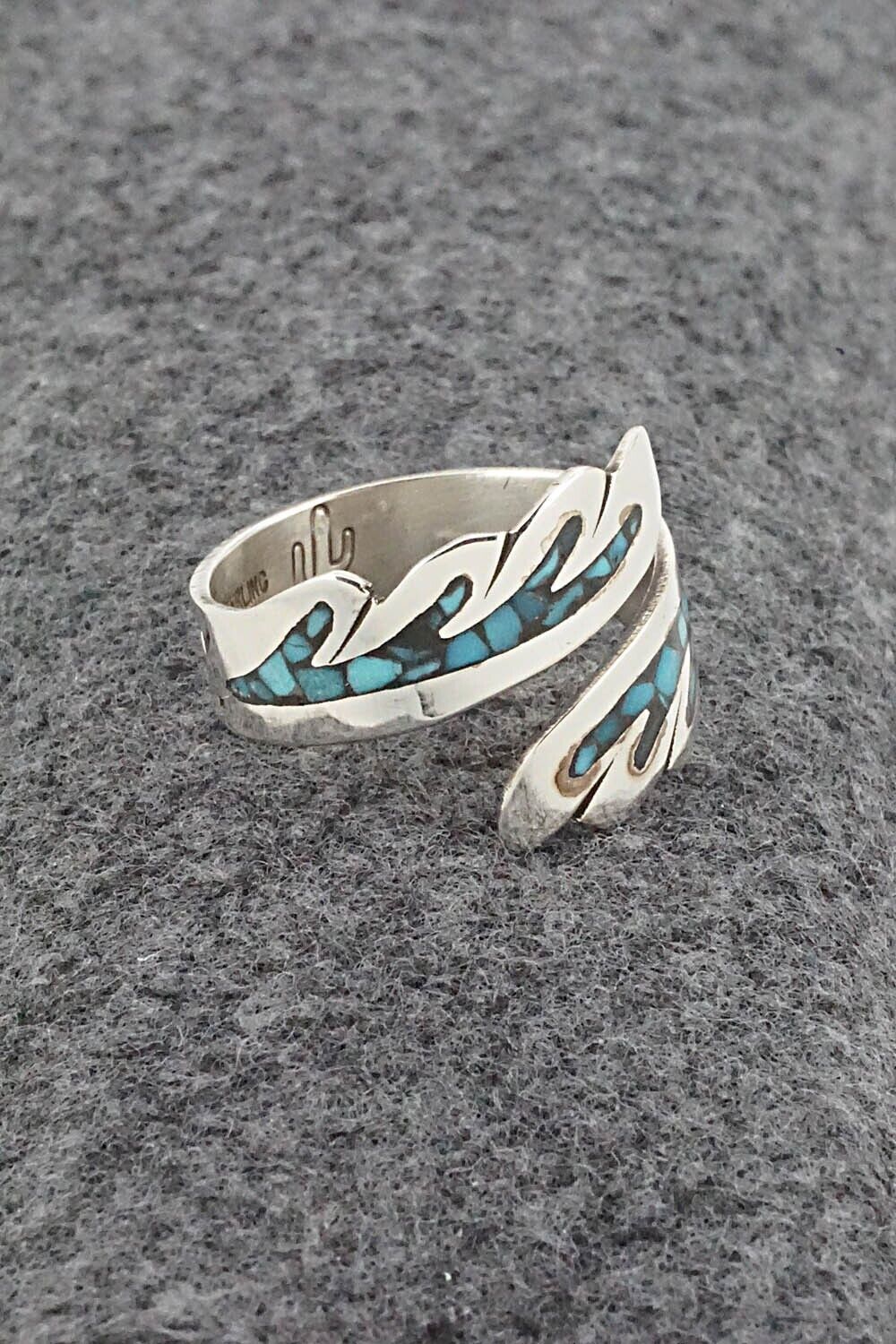 Turquoise & Sterling Silver Ring - Jolene Yazzie - Size 9.5