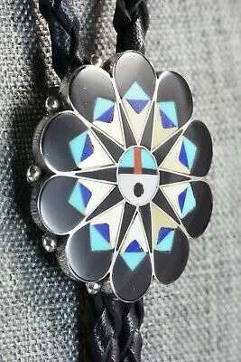 Multi Stone & Sterling Silver Bolo Tie - Delwin Gasper