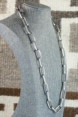 Navajo Sterling Silver Chain Necklace - Lawrence Yazzie