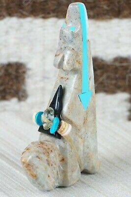Wolf Zuni Fetish Carving - Donovan Laiwakete - High Lonesome Trading