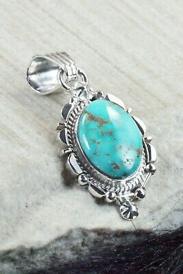 Turquoise and Sterling Silver Pendant - Daniel Benally