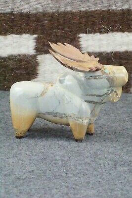 Moose Zuni Fetish Carving - Enrike Leekya