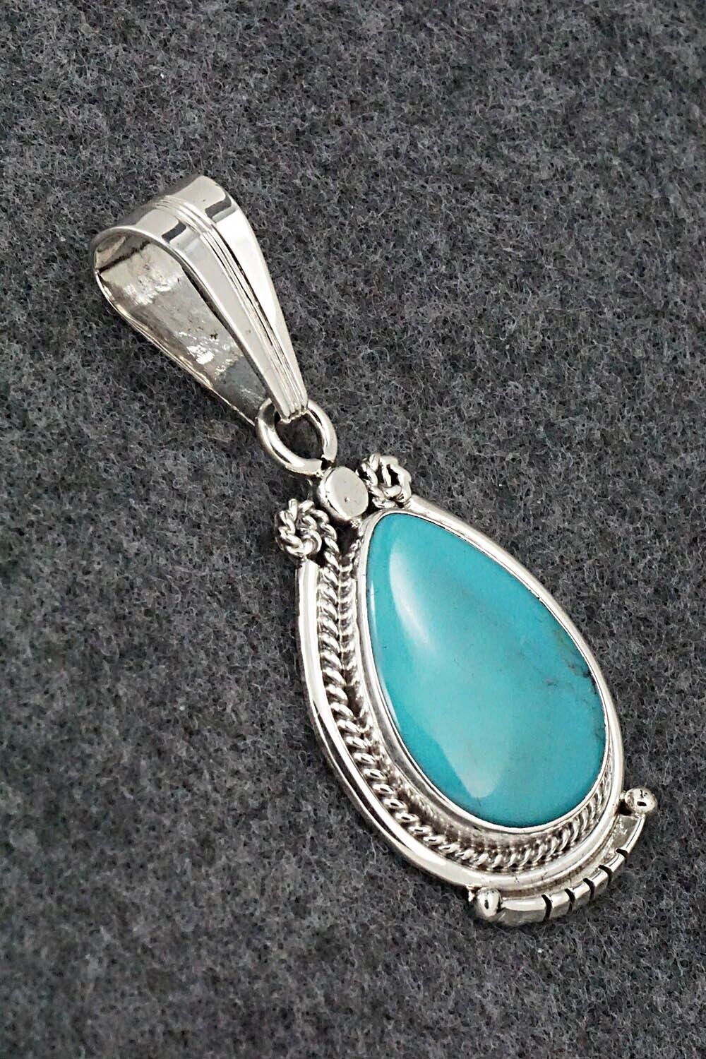 Turquoise & Sterling Silver Pendant - Samuel Yellowhair