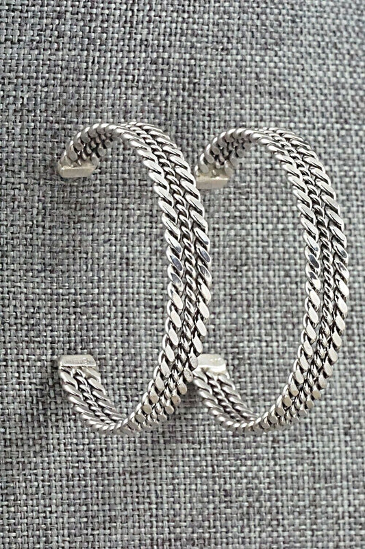 Sterling Silver Hoop Earrings - Elaine Tahe